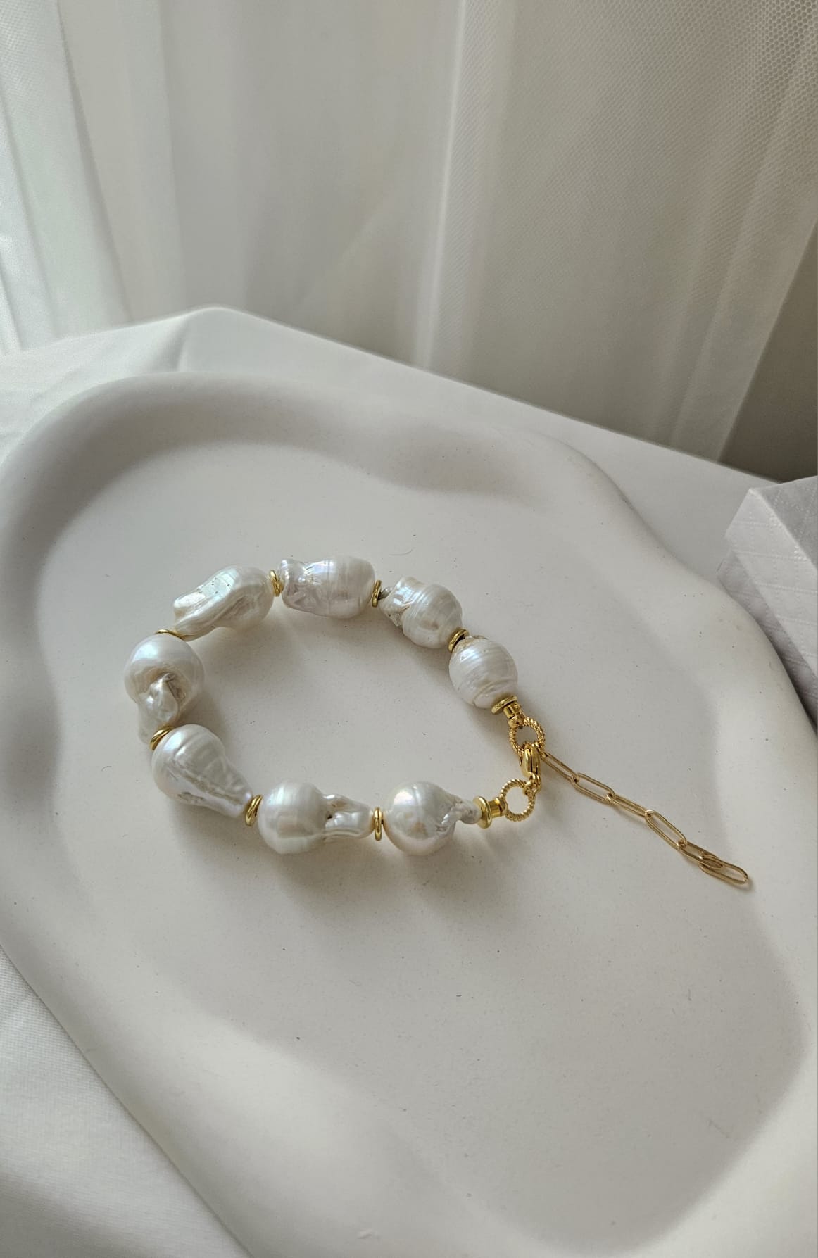 Gerçek Doğal Barok İnci Bileklik