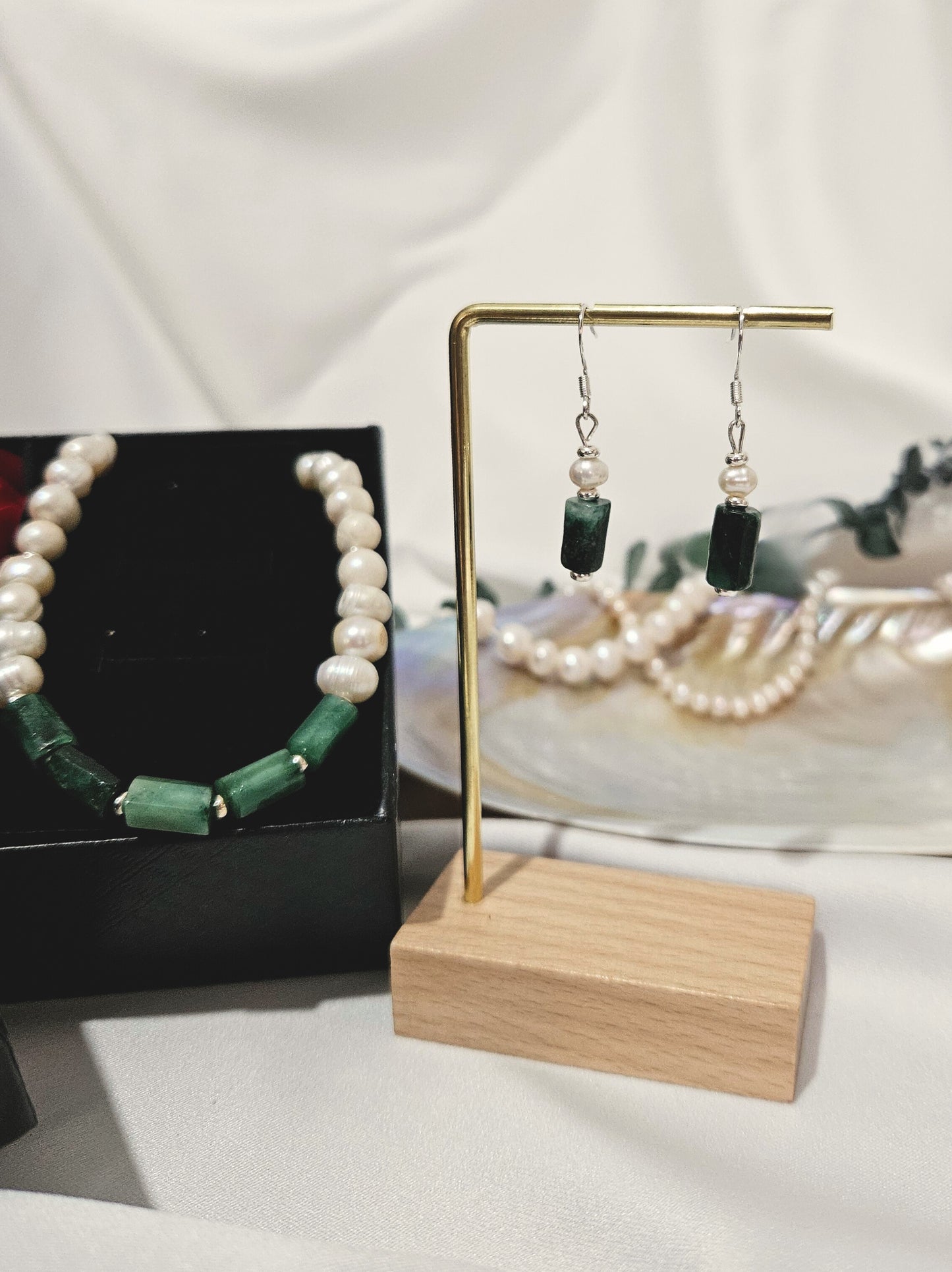 Love Forever Zümrüt-İnci Set