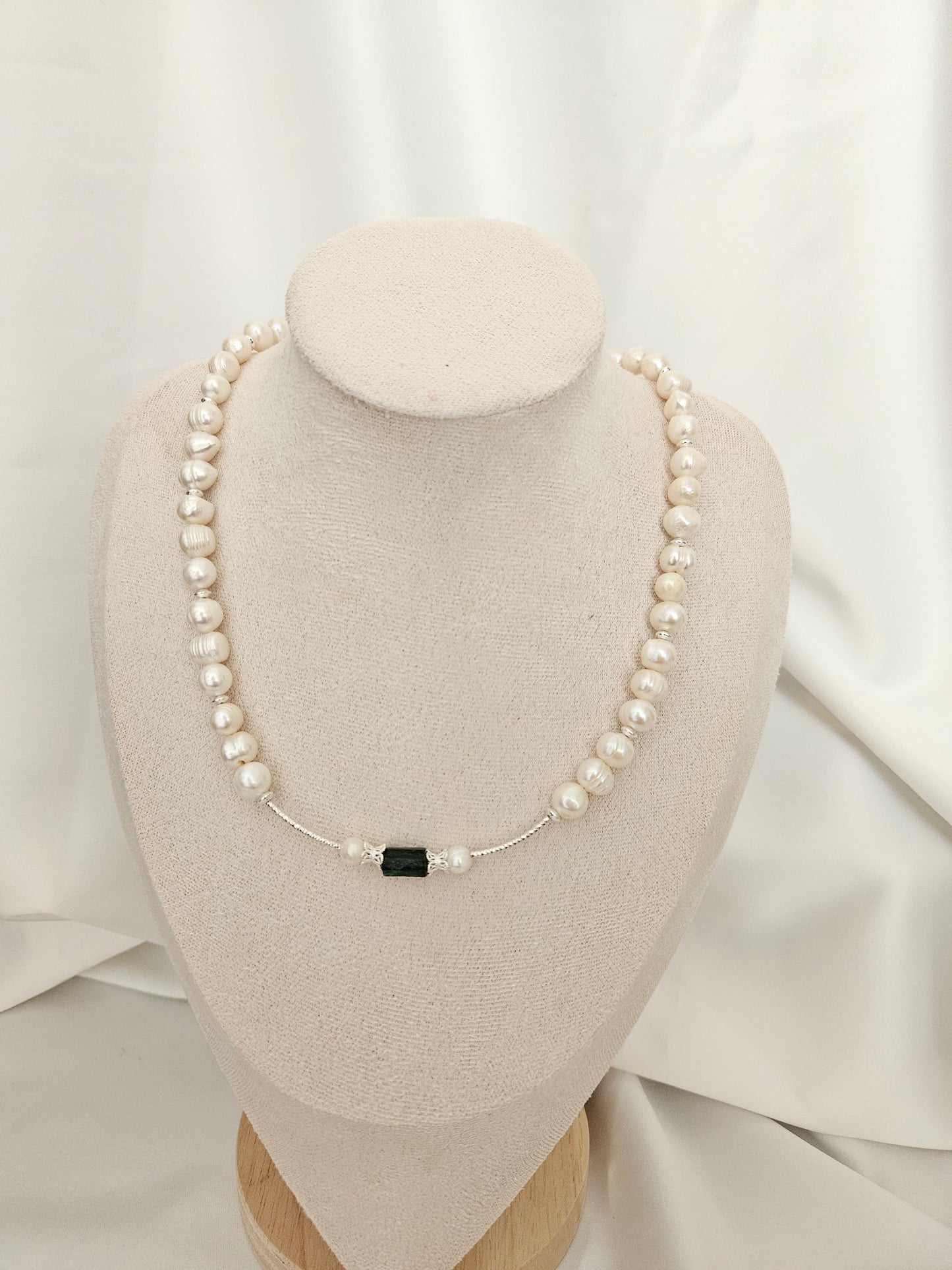 Bride Love Zümrüt-İnci Gümüş Kolye