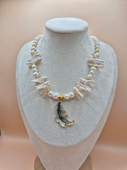Thalassa İnci kolye, Gerçek Doğal Barok inci Kolye