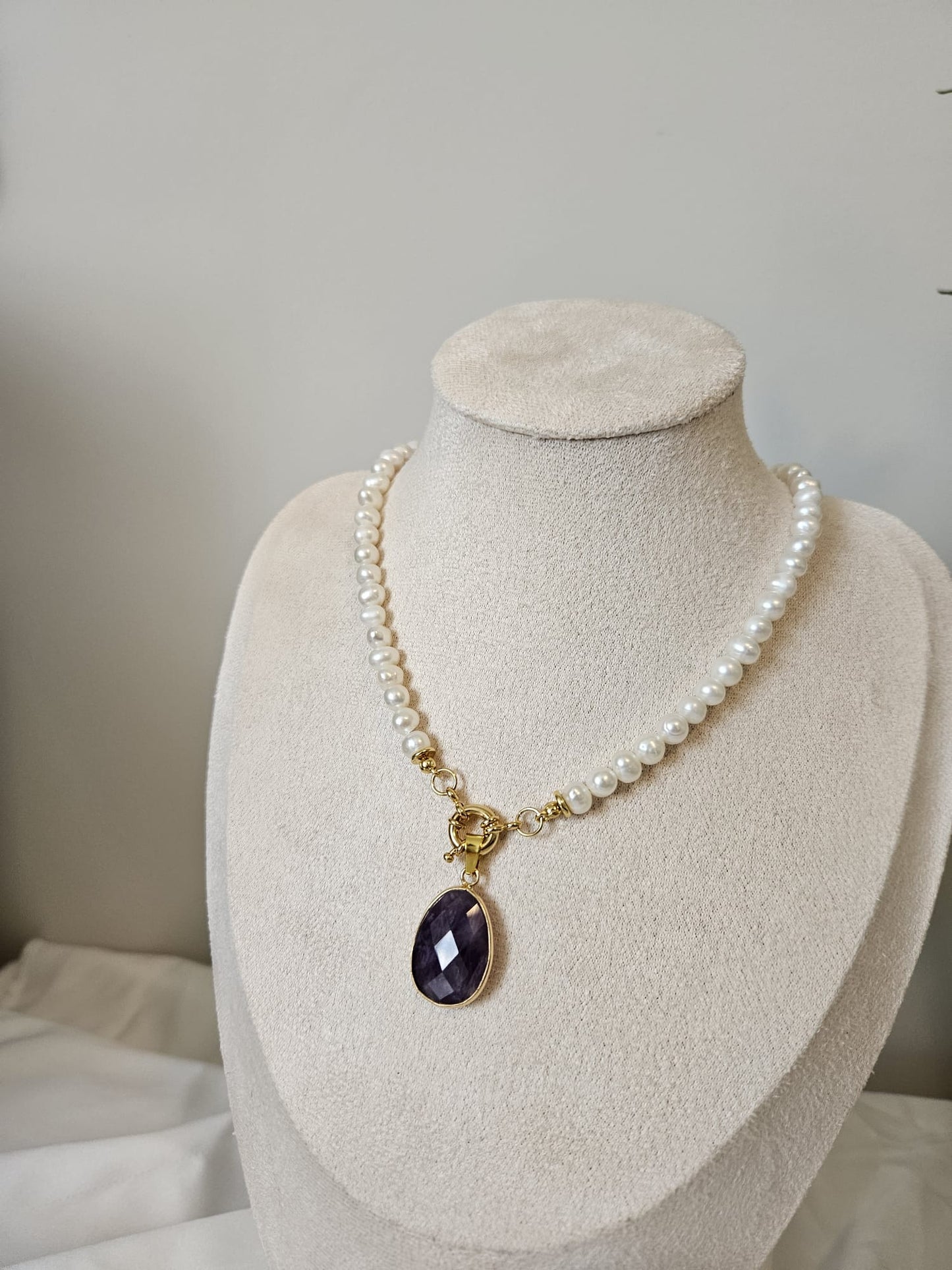 Gemici Kilitli Kişiselleştirilebilir Doğal Gerçek İnci Kolye