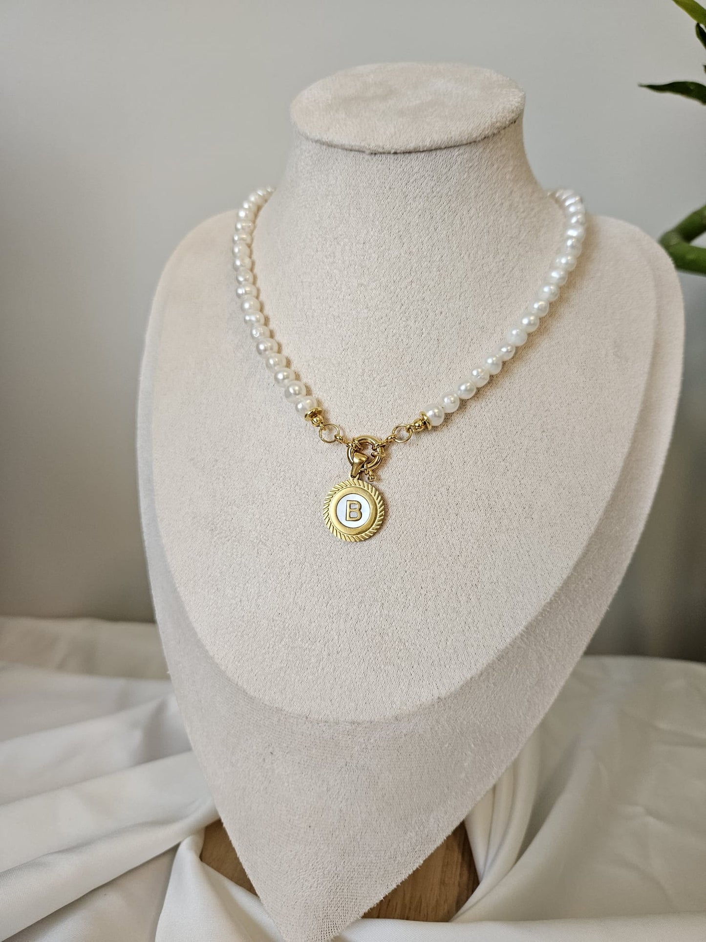 Gemici Kilitli Kişiselleştirilebilir Doğal Gerçek İnci Kolye