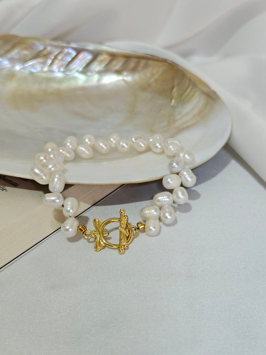 Kelebek  İnci Bileklik 18 cm