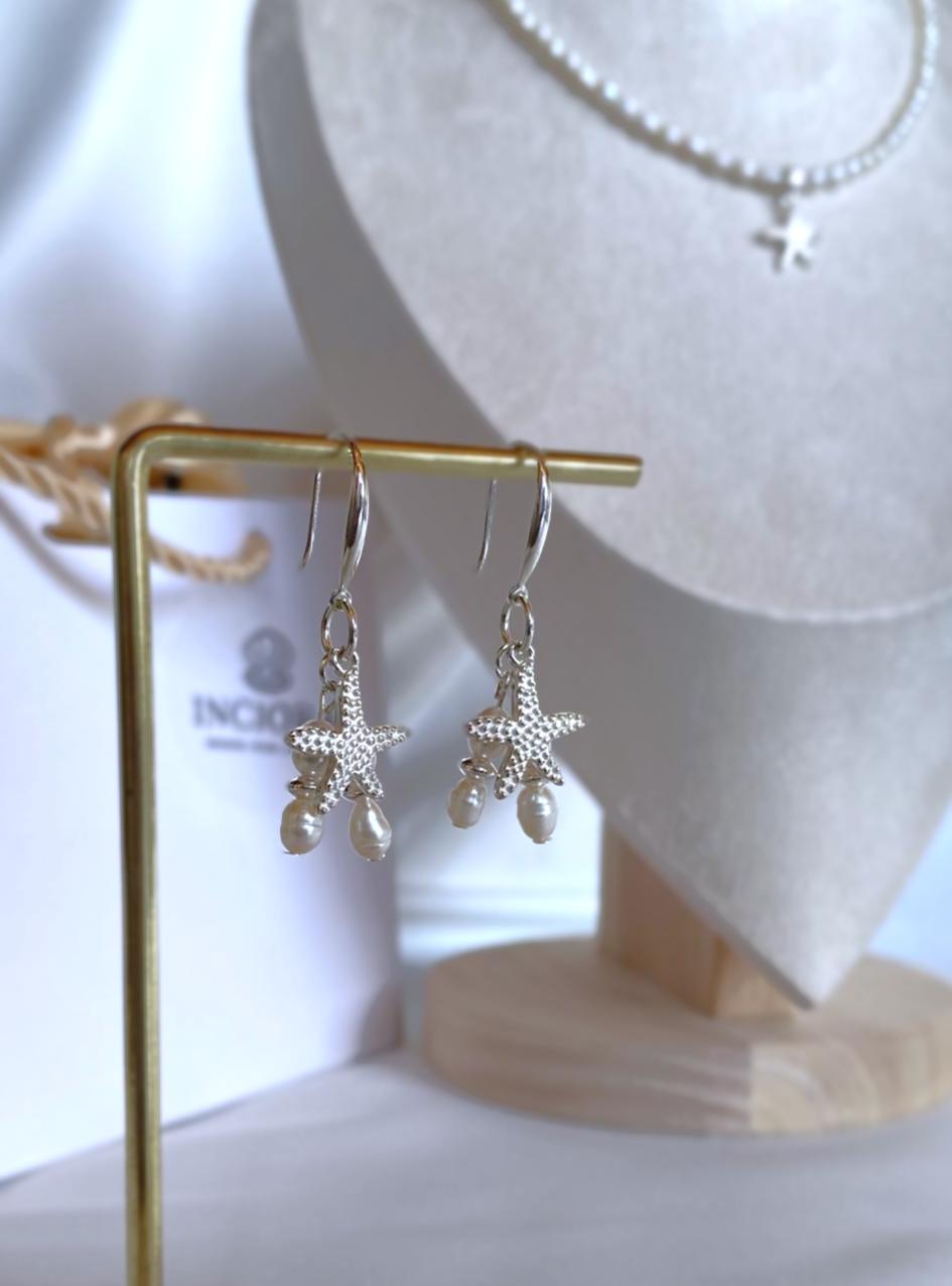 Silver Star İnci Gümüş Küpe